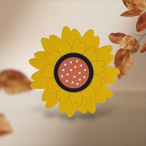 Set of 2 Sunflower Silicone Coasters